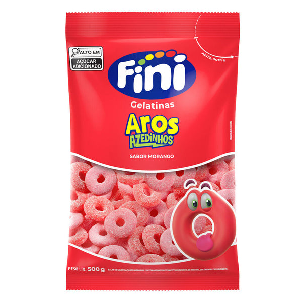 Aros de Morango Azedinhos - 500g