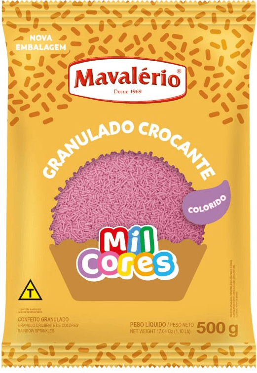 GRANULADO CROCANTE ROSA - 500g