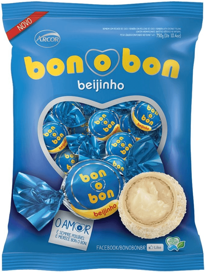 Bombom Bonobom Beijinho - 50un