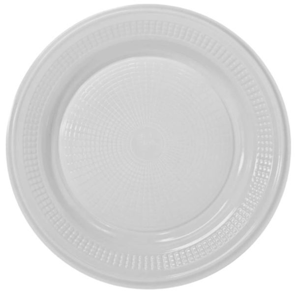 PRATO DESCARTAVEL BRANCO 18cm - 10un