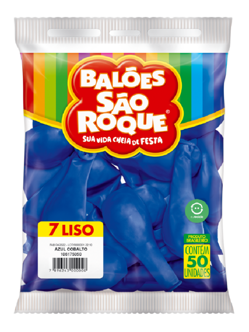 Balões São Roque N7 Liso C-50un