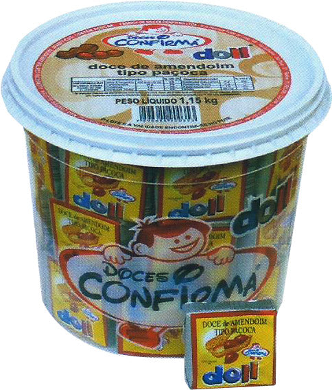 Pote Paçoca Quadrada Doll - 50un