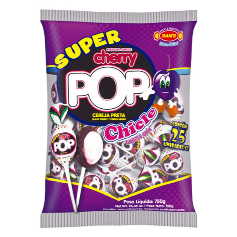 Pirulito Super Cherry Pop - 25un