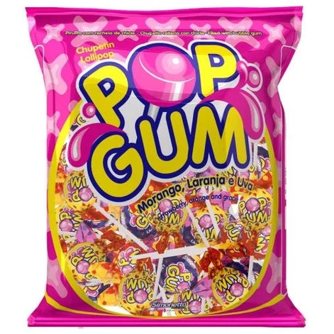 Pirulito Pop Gum sortido - 50un