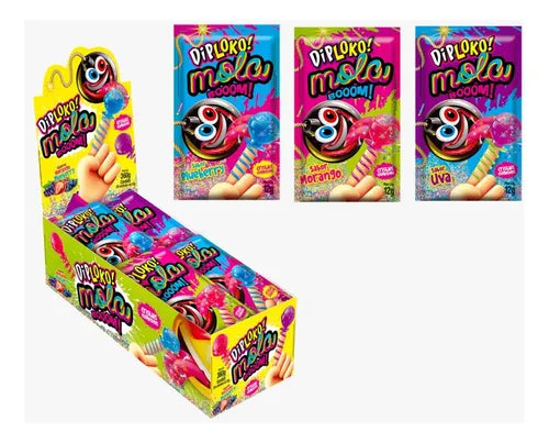 Pirulito DipLoko Mola Boom Jokenpô - 30x12g