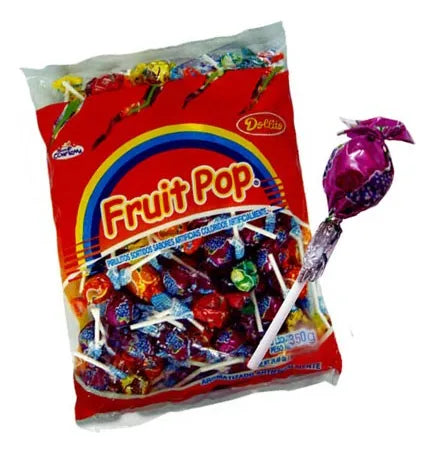 Pirulito FruitPop mini sortido - 350g