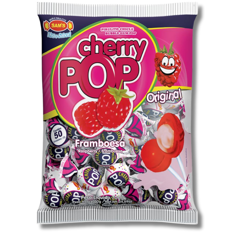 Pirulito cherry pop - 50un