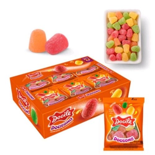 Goma Tubo Mini Frutas - 30un
