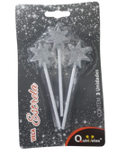 Vela Glitter Estrela Quinvelas 3un