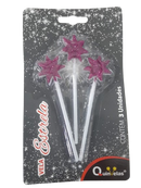 Vela Glitter Estrela Quinvelas 3un