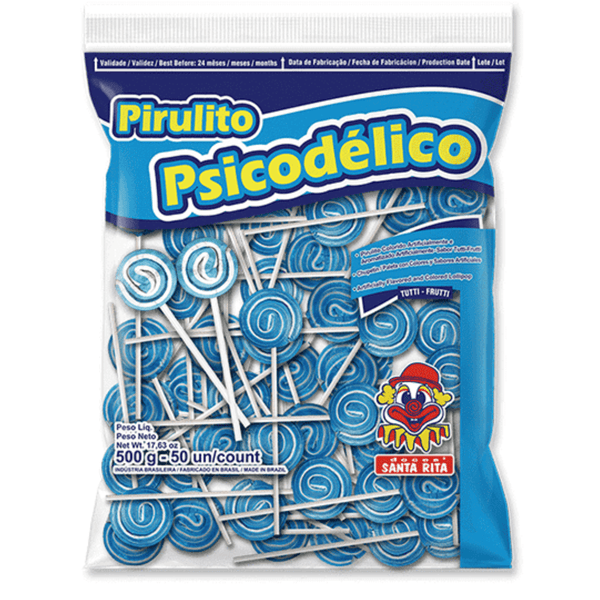 Pirulito Psicodélico Azul - 500g
