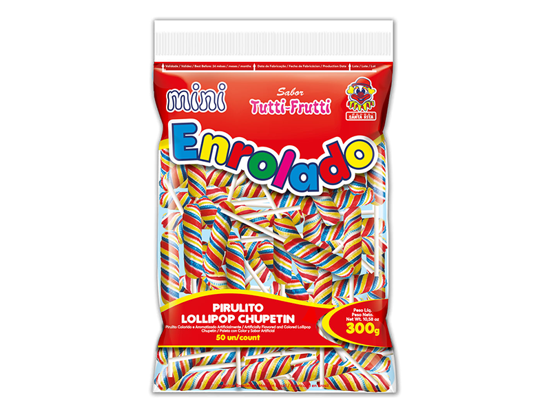 Pirulito Psicodelico Rabo de Porco Tutti Frutti - 300g