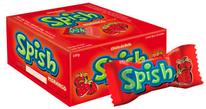 Chiclete Spish Morango - 40un