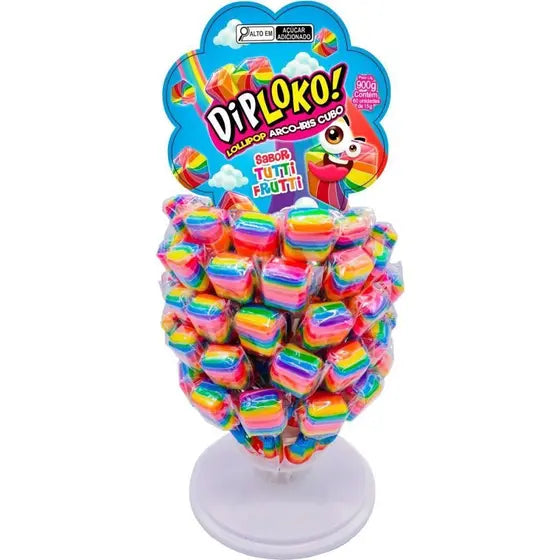DipLoko Lollipop Arcoiris Pop - 60un