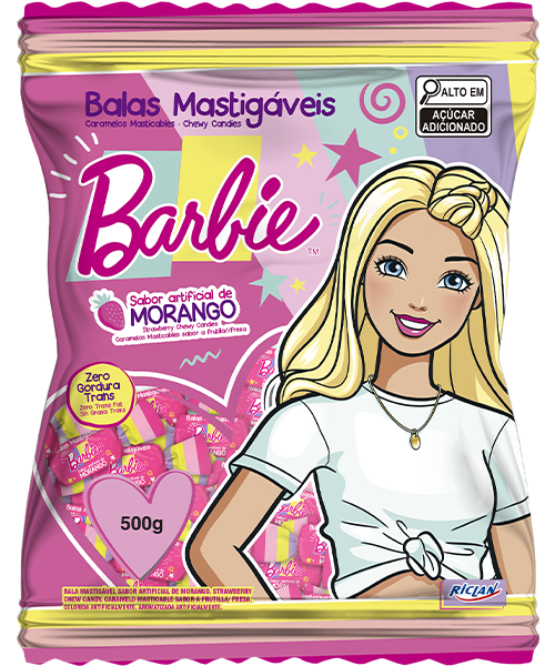 Bala Mast. Barbie Morango - 600g