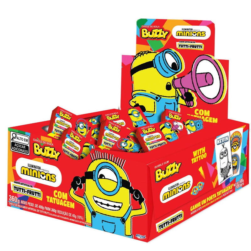 Chic. Buzzy Minions Tutti Frutti com Tatuagem - 360g