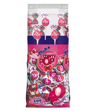 Pirulito Cherry Pop Show Bag Sortido - 100un
