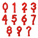 Vela Glitter Vermelha Quinvelas 1un