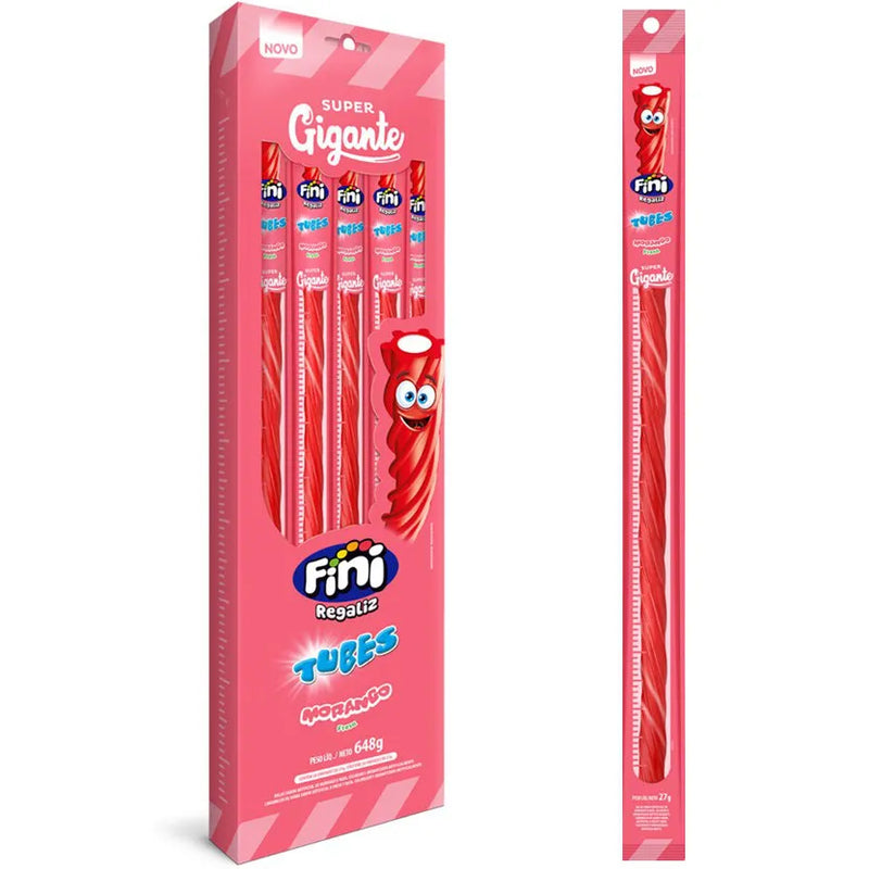 Tubes Gigante Morango - 24un