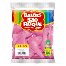 Balões São Roque N7 Liso C-50un
