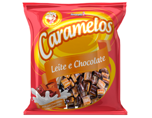 Bala Caramelo Meio a Meio