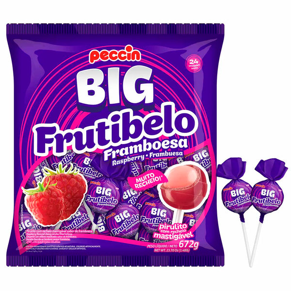 Pirulito Frutibel Framboesa - 24un