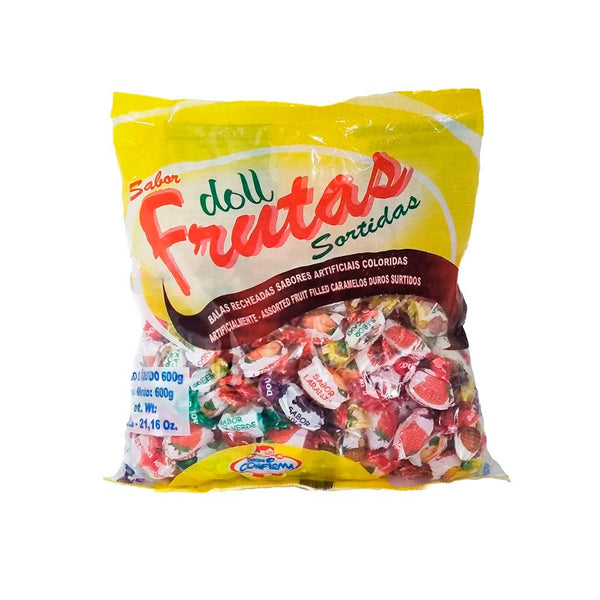 Bala Doll Frutas Sortida - 600g