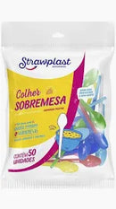 Colher Sobremesa Colorida C-50 Strawplast