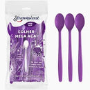Colher Roxa Açai C-50 Strawplast