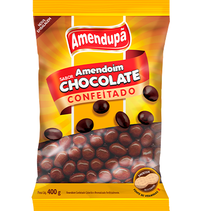 Cartela Amendoim Chocolate - Amendupã - 5un - 30g